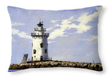 Saybrook Breakwater Lighthouse Old Saybrook Connecticut - Throw Pillow