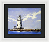 Saybrook Breakwater Lighthouse Old Saybrook Connecticut - Framed Print