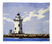 Saybrook Breakwater Lighthouse Old Saybrook Connecticut - Blanket