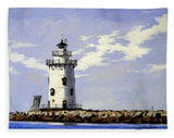 Saybrook Breakwater Lighthouse Old Saybrook Connecticut - Blanket