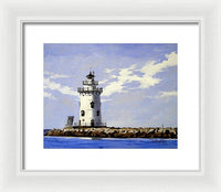Saybrook Breakwater Lighthouse Old Saybrook Connecticut - Framed Print