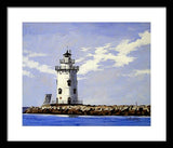 Saybrook Breakwater Lighthouse Old Saybrook Connecticut - Framed Print