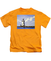 Saybrook Breakwater Lighthouse Old Saybrook Connecticut - Kids T-Shirt