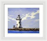Saybrook Breakwater Lighthouse Old Saybrook Connecticut - Framed Print
