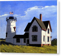 Stage Harbor Lighthouse Cape Cod Massachusetts - Canvas Print