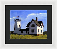 Stage Harbor Lighthouse Cape Cod Massachusetts - Framed Print