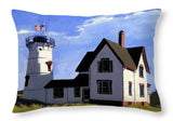 Stage Harbor Lighthouse Cape Cod Massachusetts - Throw Pillow