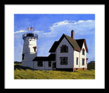 Stage Harbor Lighthouse Cape Cod Massachusetts - Framed Print
