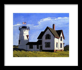 Stage Harbor Lighthouse Cape Cod Massachusetts - Framed Print