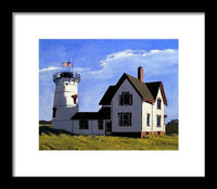 Stage Harbor Lighthouse Cape Cod Massachusetts - Framed Print