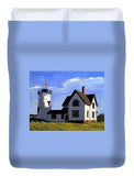 Stage Harbor Lighthouse Cape Cod Massachusetts - Duvet Cover