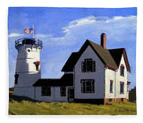 Stage Harbor Lighthouse Cape Cod Massachusetts - Blanket
