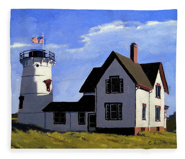 Stage Harbor Lighthouse Cape Cod Massachusetts - Blanket