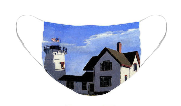 Stage Harbor Lighthouse Cape Cod Massachusetts - Face Mask