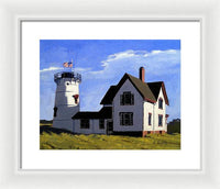 Stage Harbor Lighthouse Cape Cod Massachusetts - Framed Print