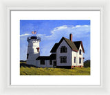 Stage Harbor Lighthouse Cape Cod Massachusetts - Framed Print