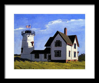 Stage Harbor Lighthouse Cape Cod Massachusetts - Framed Print