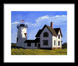 Stage Harbor Lighthouse Cape Cod Massachusetts - Framed Print