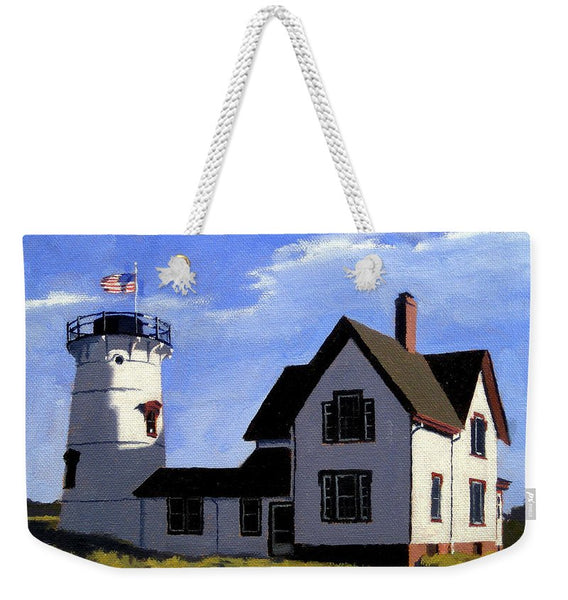 Stage Harbor Lighthouse Cape Cod Massachusetts - Weekender Tote Bag