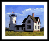 Stage Harbor Lighthouse Cape Cod Massachusetts - Framed Print