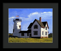 Stage Harbor Lighthouse Cape Cod Massachusetts - Framed Print