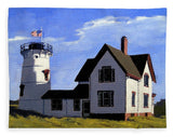 Stage Harbor Lighthouse Cape Cod Massachusetts - Blanket