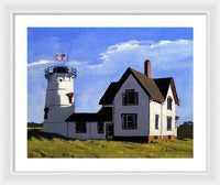 Stage Harbor Lighthouse Cape Cod Massachusetts - Framed Print