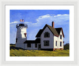 Stage Harbor Lighthouse Cape Cod Massachusetts - Framed Print