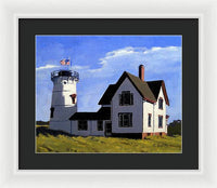 Stage Harbor Lighthouse Cape Cod Massachusetts - Framed Print