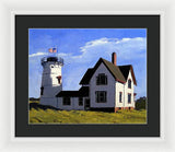 Stage Harbor Lighthouse Cape Cod Massachusetts - Framed Print