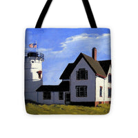 Stage Harbor Lighthouse Cape Cod Massachusetts - Tote Bag