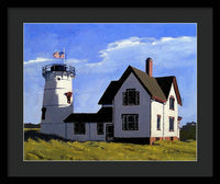 Stage Harbor Lighthouse Cape Cod Massachusetts - Framed Print