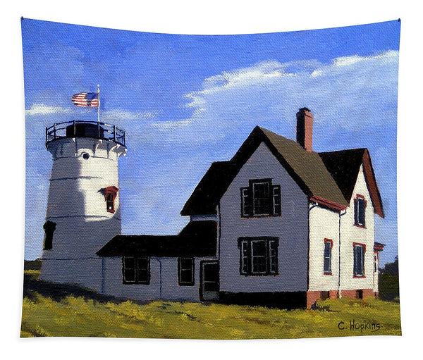 Stage Harbor Lighthouse Cape Cod Massachusetts - Tapestry