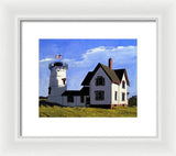 Stage Harbor Lighthouse Cape Cod Massachusetts - Framed Print