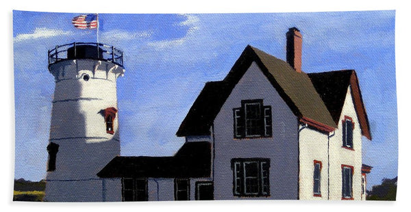 Stage Harbor Lighthouse Cape Cod Massachusetts - Bath Towel