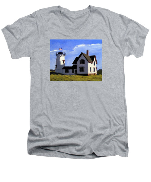 Stage Harbor Lighthouse Cape Cod Massachusetts - Men's V-Neck T-Shirt