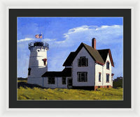 Stage Harbor Lighthouse Cape Cod Massachusetts - Framed Print