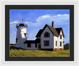 Stage Harbor Lighthouse Cape Cod Massachusetts - Framed Print