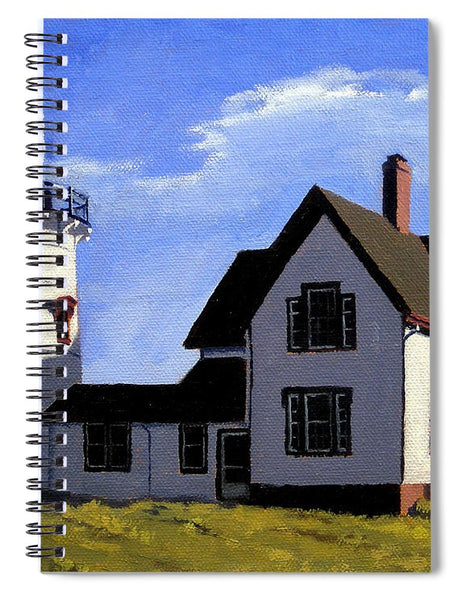 Stage Harbor Lighthouse Cape Cod Massachusetts - Spiral Notebook