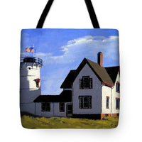 Stage Harbor Lighthouse Cape Cod Massachusetts - Tote Bag