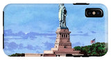 Statue of Liberty on Liberty Island in New York Harbor in New York City - Phone Case