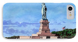 Statue of Liberty on Liberty Island in New York Harbor in New York City - Phone Case