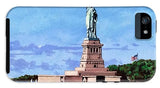 Statue of Liberty on Liberty Island in New York Harbor in New York City - Phone Case