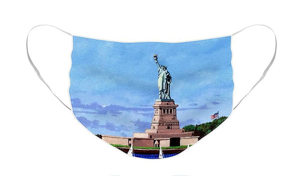 Statue of Liberty on Liberty Island in New York Harbor in New York City - Face Mask