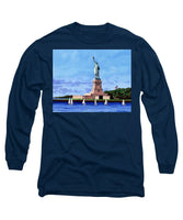 Statue of Liberty on Liberty Island in New York Harbor in New York City - Long Sleeve T-Shirt