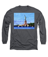 Statue of Liberty on Liberty Island in New York Harbor in New York City - Long Sleeve T-Shirt