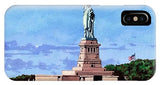 Statue of Liberty on Liberty Island in New York Harbor in New York City - Phone Case