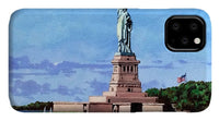 Statue of Liberty on Liberty Island in New York Harbor in New York City - Phone Case