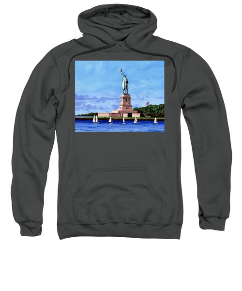 Statue of Liberty on Liberty Island in New York Harbor in New York City - Sweatshirt