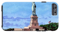 Statue of Liberty on Liberty Island in New York Harbor in New York City - Phone Case